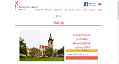 Desktop Screenshot of novomestskaradnice.cz